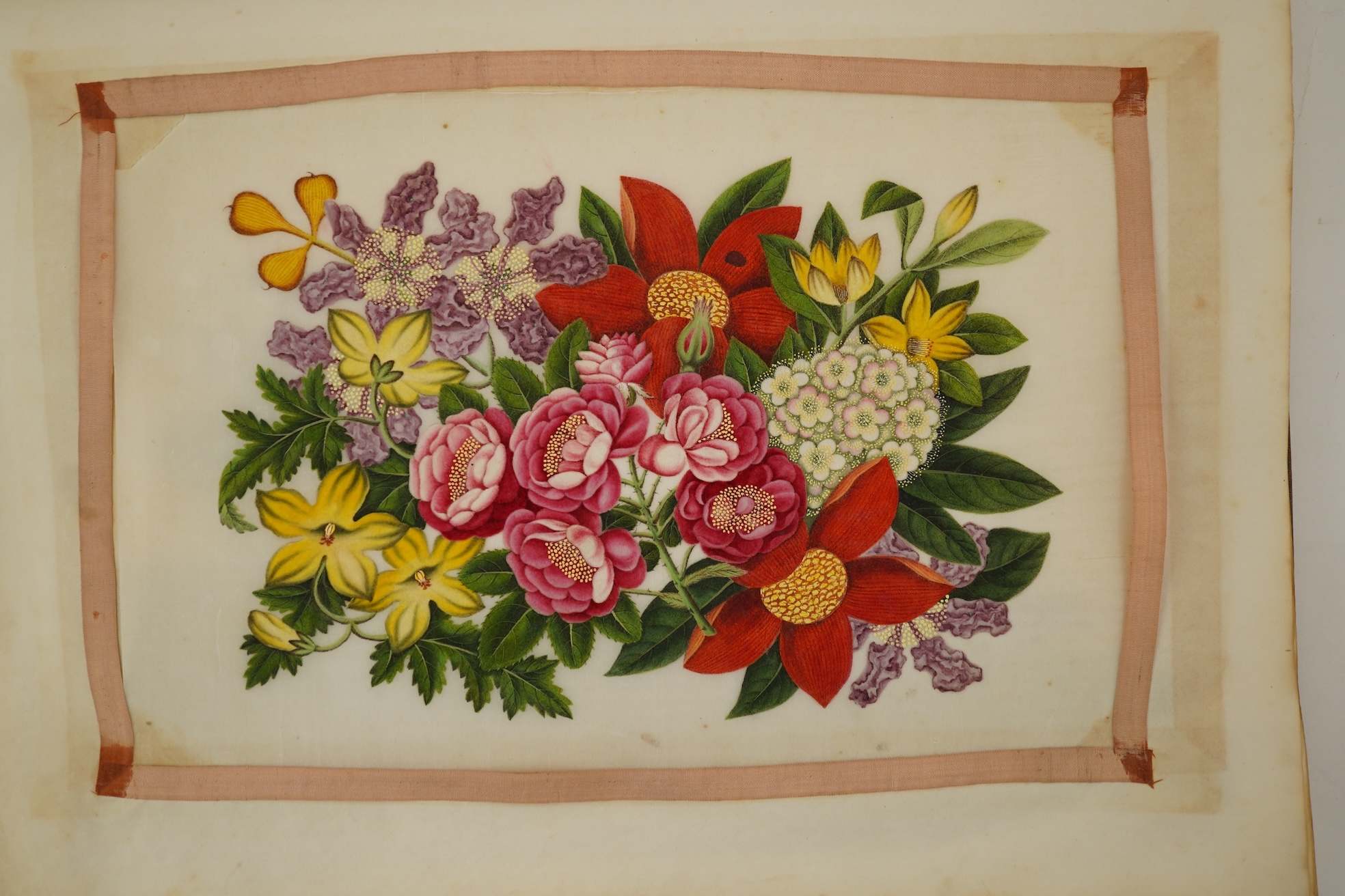Chinese Guangzhou School , (mid 19th century), Album of 22 watercolours on pith paper and a pencil drawing on rice paper